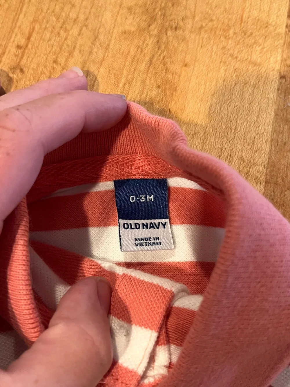 Old Navy Pink and White Striped Polo Bubble One-Piece